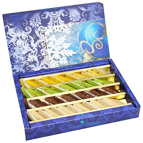 Ghasitaram Gifts Indian Sweets - Pure Assorted Kaju Katlis, 800g von Ghasitaram Gifts