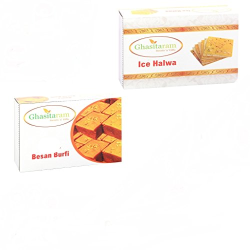 Ghasitaram Gifts Mithai Hampers - Besan Barfi and Ice Halwa von Ghasitaram Gifts