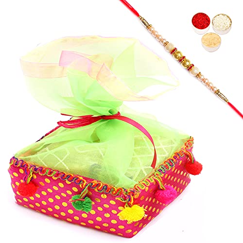 Ghasitaram Gifts Rakhi Gifts for Brothers Rakhi Chocolate Colourful Nutties Pouch with Pearl Rakhi Ghasitaram Gifts Rakhi Gifts for Brothers Rakhi Chocolate Colourful Nutties Pouch with Pearl Rakhi von Ghasitaram Gifts