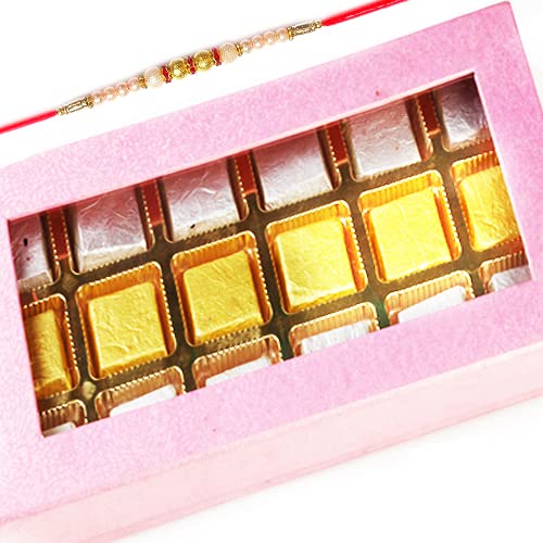 Ghasitaram Gifts Rakhi Gifts for Brothers Rakhi Chocolate Pink 15 pcs Assorted Chocolate Box with Pearl Rakhi Ghasitaram Gifts Rakhi Gifts for Brothers Rakhi Chocolate Pink 15 pcs Assorted Chocolate Box with Pearl Rakhi von Ghasitaram Gifts