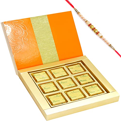 Ghasitaram Gifts Rakhi Gifts for Brothers Rakhi Chocolate Royal 9 pcs Mixed Nuts Chocolate Box with Pearl Rakhi Ghasitaram Gifts Rakhi Gifts for Brothers Rakhi Chocolate Royal 9 pcs Mixed Nuts Chocolate Box with Pearl Rakhi von Ghasitaram Gifts