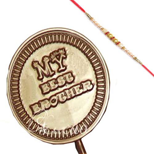 Ghasitaram Gifts Rakhi Gifts for Brothers Rakhi Chocolate Set of 4 Best Brother Chocolate Lollies with Pearl Rakhi Ghasitaram Gifts Rakhi Gifts for Brothers Rakhi Chocolate Set of 4 Best Brother Chocolate Lollies with Pearl Rakhi von Ghasitaram Gifts