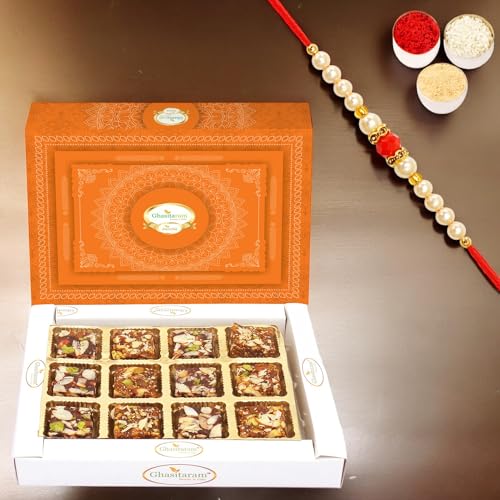 Ghasitaram Gifts Rakhi Gifts for Brothers Rakhi Gifts Sugarfree Sweets - Ghasitarams Natural Sugarfree Mix 200 GMS with Beads Rakhi Ghasitaram Gifts Rakhi Gifts for Brothers Rakhi Gifts Sugarfree Sweets - Ghasitarams Natural Sugarfree Mix 200 GMS with Beads Rakhi von Ghasitaram Gifts