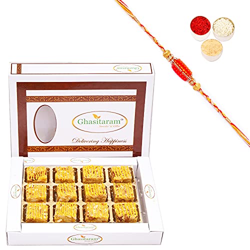 Ghasitaram Gifts Rakhi Gifts for Brothers Rakhi Sweets - Mango Drfruit Bites 18 pcs with Beads Rakhi Ghasitaram Gifts Rakhi Gifts for Brothers Rakhi Sweets - Mango Drfruit Bites 18 pcs with Beads Rakhi von Ghasitaram Gifts