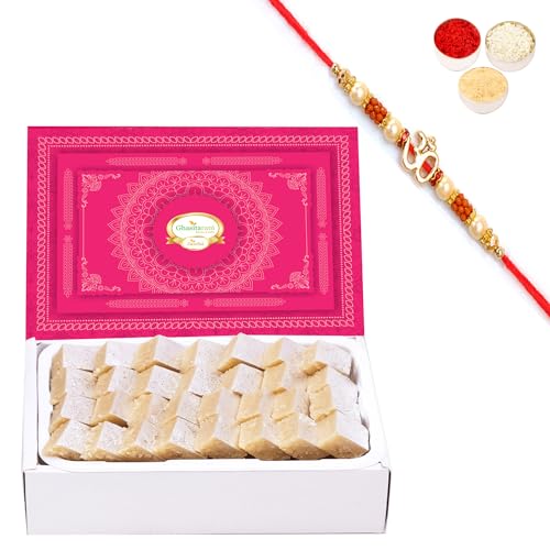 Ghasitaram Gifts Rakhi Gifts for Brothers Rakhi Sweets - Mini Kaju Katli 800 GMS with Beads Rakhi Ghasitaram Gifts Rakhi Gifts for Brothers Rakhi Sweets - Mini Kaju Katli 800 GMS with Beads Rakhi von Ghasitaram Gifts