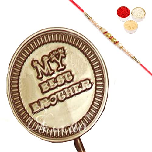 Ghasitaram Gifts Rakhi Gifts for Brothers Set of 4 Best Brother Sugafree Chocolate Lollies with Pearl Rakhi Ghasitaram Gifts Rakhi Gifts for Brothers Set of 4 Best Brother Sugafree Chocolate Lollies with Pearl Rakhi von Ghasitaram Gifts