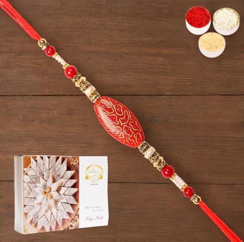 Ghasitaram Gifts Rakhi for Brother Rakhis Online - 7609 Premium Rakhi with 400 gms of Kaju katli Ghasitaram Gifts Rakhi for Brother Rakhis Online - 7609 Premium Rakhi with 400 gms of Kaju katli von Ghasitaram Gifts