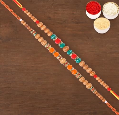 Ghasitaram Gifts Rakhi for Brother Rakhis Online - Set of 2 6490, 6493 Fancy Rakhis Ghasitaram Gifts Rakhi for Brother Rakhis Online - Set of 2 6490, 6493 Fancy Rakhis von Ghasitaram Gifts