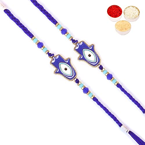 Ghasitaram Gifts Rakhi for Brother Rakhis Online - Set of 2 - 8931 Evil Eye Fancy Thread Rakhis Ghasitaram Gifts Rakhi for Brother Rakhis Online - Set of 2 - 8931 Evil Eye Fancy Thread Rakhis von Ghasitaram Gifts