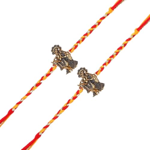 Ghasitaram Gifts Rakhi for Brother Rakhis Online - Set of 2 - L-1 Krishna Rakhis von Ghasitaram Gifts