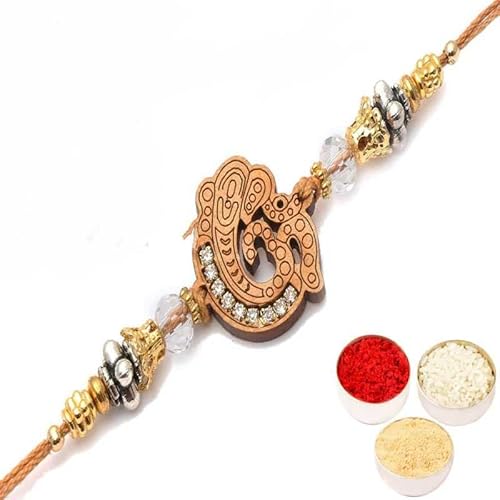 Ghasitaram Gifts Rakhis Online - Rakhi for Brother - Om Ganeshay Diamond Ehnic Divine Rakhi Ghasitaram Gifts Rakhis Online - Rakhi for Brother - Om Ganeshay Diamond Ehnic Divine Rakhi von Ghasitaram Gifts