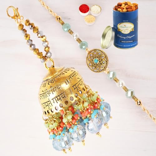 Ghasitaram Gifts Rakhis Online - Rakhi for Brother-RM-270 Bhaiya Bhabhi Rakhi with 100 gms of Dryfruits Mix Can Ghasitaram Gifts Rakhis Online - Rakhi for Brother-RM-270 Bhaiya Bhabhi Rakhi with 100 gms of Dryfruits Mix Can von Ghasitaram Gifts