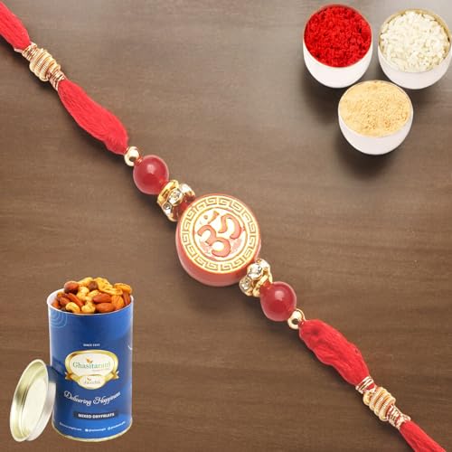 Ghasitaram Gifts Rakhis Online for Brother- 6285 Rakhi Thread with 100 gms of Dryfruits Mix Can Ghasitaram Gifts Rakhis Online for Brother- 6285 Rakhi Thread with 100 gms of Dryfruits Mix Can von Ghasitaram Gifts