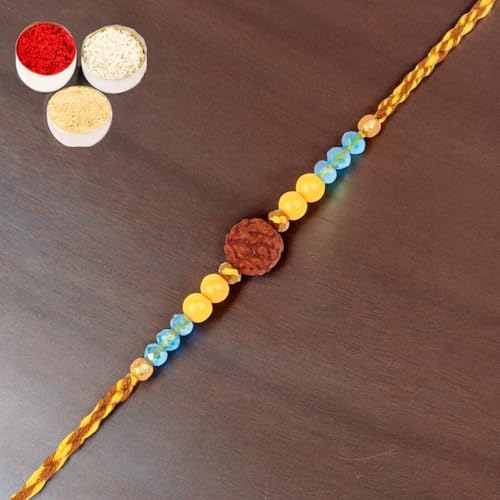 Ghasitaram Gifts Rakhis for Brother - 1906- Rudraksh Rakhi von Ghasitaram Gifts