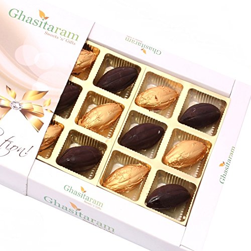 Ghasitaram Gifts Whole Roasted Almond Chocolate Box (12 pcs) von Ghasitaram Gifts