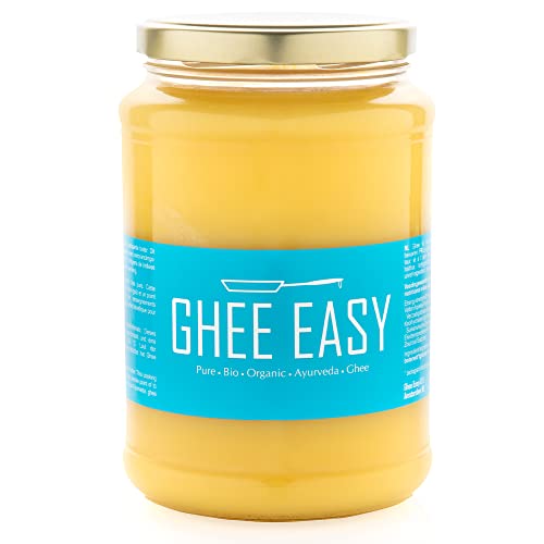 Ghee Easy Bio Ghee Butter 245g - Hochreiner Geklärte Butter zum Backen und Braten - 100% Biologisch und Organisch - Perfekt für die KETO-Diät - Laktosefrei und Glutenfrei - Ayurveda von Ghee Easy