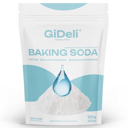 GiDeli Natron Pulver 100g Baking soda Backpulver E500ii Natriumbicarbonat hochreine Lebensmittelqualität von GiDeli