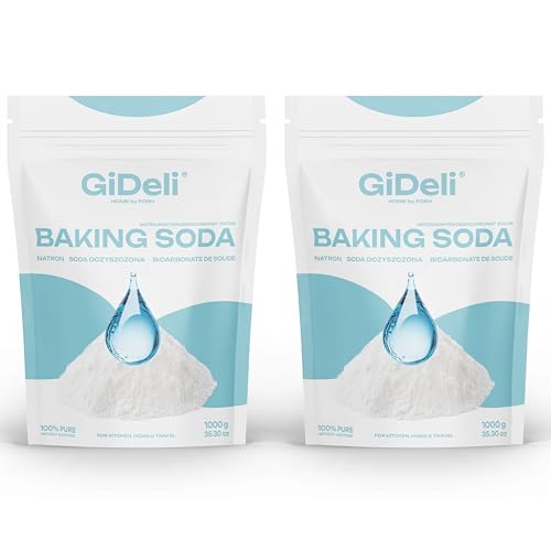 GiDeli Natron Pulver Baking soda Backpulver E500ii Natriumbicarbonat hochreine Lebensmittelqualität (2kg) von GiDeli