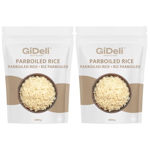 GiDeli Parboiled Reis, Parabelreis, Premium Reis Parboiled Eine Perfekte Ergänzung Zu Gerichten (10kg) von GiDeli