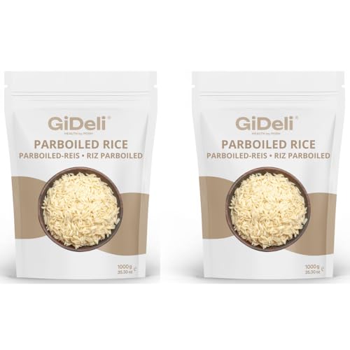 GiDeli Parboiled Reis, Parabelreis, Premium Reis Parboiled Eine Perfekte Ergänzung Zu Gerichten (2kg) von GiDeli