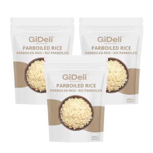 GiDeli Parboiled Reis, Parabelreis, Premium Reis Parboiled Eine Perfekte Ergänzung Zu Gerichten (3kg) von GiDeli