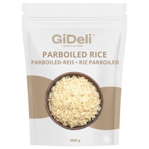 GiDeli Parboiled Reis, Parabelreis, Premium Reis Parboiled Eine Perfekte Ergänzung Zu Gerichten (5kg) von GiDeli