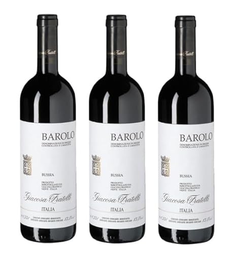 3x 0,75l - 2017er - Giacosa Fratelli - Bussia - Barolo D.O.C.G. - Piemonte - Italien - Rotwein trocken von Giacosa Fratelli