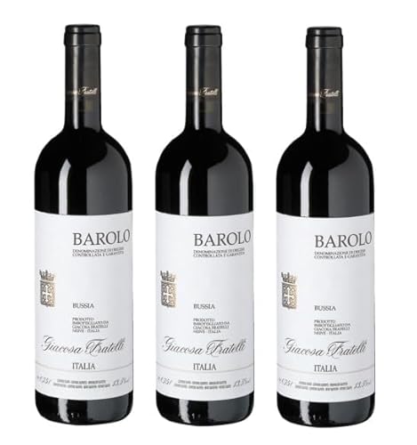 3x 0,75l - 2018er - Giacosa Fratelli - Bussia - Barolo D.O.C.G. - Piemonte - Italien - Rotwein trocken von Giacosa Fratelli