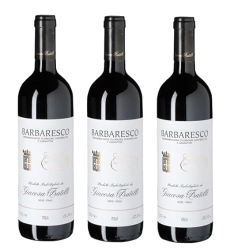 3x 0,75l - 2020er - Giacosa Fratelli - Barbaresco D.O.C.G. - Piemonte - Italien - Rotwein trocken von Giacosa Fratelli