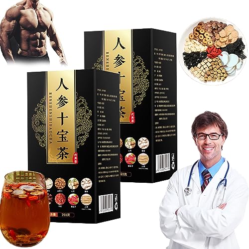 1/2/3Box Ginseng Five Treasures Tea Men's Health Kidney Tonic Tea 260g, Ginseng Five Treasures Tea Kidney Tea, Liver and Kidney Care Tea, Men’s Essentials Kidney Tea, Tonify Kidney and Qi (*2) von Gienslru