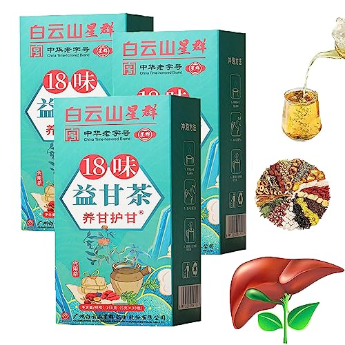 18 Flavors Liver Care Tea, 18 Flavors of Liver Protection Tea, Nourish The Liver and Protect The Liver, Chinese Nourishing Liver Tea, Health Preserving Tea, for All People (3Boxes) von Gienslru