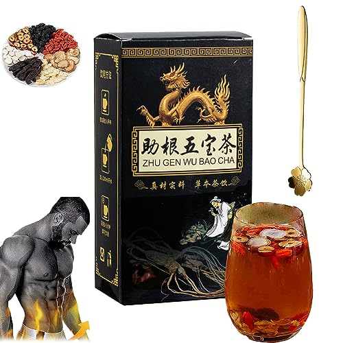 Ginseng Five Treasures Tea, Kidney Tea Formula Ginseng Five Treasure Tea, Zhu Gen Wu Bao Cha, Chinese Kidney Care Tea (1PCS) von Gienslru