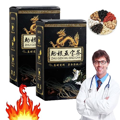Ginseng Five Treasures Tea Kidney Tea, Zhu Gen Wu Bao Cha, Essential Chinese Herbal Tea for Men, Liver and Kidney Care Tea, Men’s Essentials Kidney Tea, Tonify Kidney and Qi (*2) von Gienslru