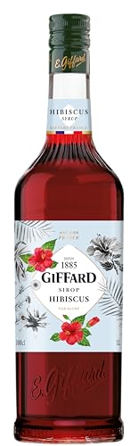 GIFFARD Bar Sirup 1,0 l - Sirup HIBISKUS - zum Mixen / Mixgetränke / Cocktails von Giffard