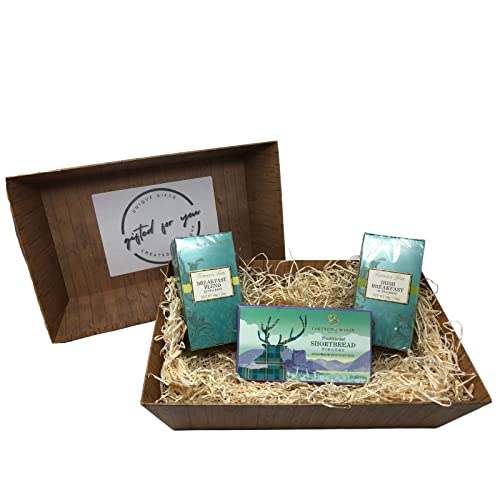 Fortnum and Mason Tea Geschenkset Bundle Berühmte Frühstücksmischung Teebeutel einzeln verpackt 50g Fortnum & Mason Irish Breakfast Tea Bags 50g Fortnum and Mason Traditional Shortbread Fingers 160g von Gifted For You