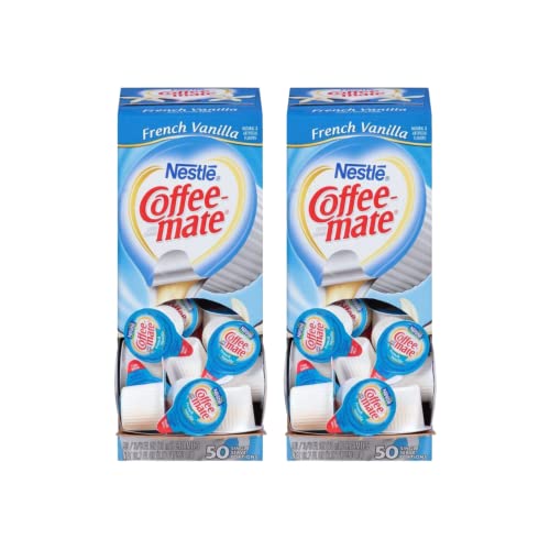 Coffee-Mate – French Vanilla – Liquid Creamer Singles – 50 Stück x 11 ml | 2 Stück von Giftoluxe