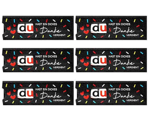Giftota 6pcs Dankeschön Geschenke - Du hast ein dickes Danke verdient Geschenk für Kollegen Teams - Hülle Filz Geschenk Verpackung, Ohne Schokolade von Giftota