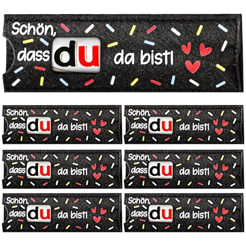 Giftota 6pcs Schön dass du da bist Geschenke - Gastgeschenke Hochzeit Konfirmation Geburtstag Taufe Abschluss - Hülle Filz Geschenk Verpackung - Duplo Geschenkbox -Dankeschön Geschenk, Ohne Schokolade Giftota 6pcs Schön dass du da bist Geschenke - Gastgeschenke Hochzeit Konfirmation Geburtstag Taufe Abschluss - Hülle Filz Geschenk Verpackung - Duplo Geschenkbox -Dankeschön Geschenk, Ohne Schokolade von Giftota