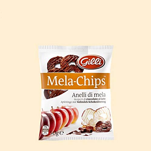 Mela-Chips mit Überzug aus Vollmilch-Schokolade 50 gr. - Gilli von Gilli