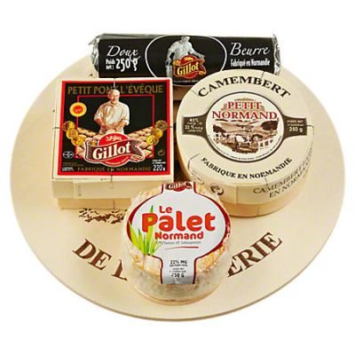 Gillot Plateau Normand N°7 Käseplatte mit Rollenbutter ca. 870 g von Gillot