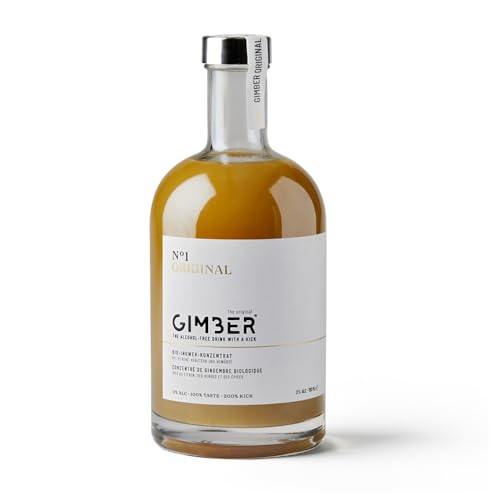 GIMBER Biologisches Ingwerkonzentrat 700 ml | Alkoholfreies Bio-Getränk aus Ingwer, Zitrone und Kräutern | Premium Ingwer Essenz von Gimber