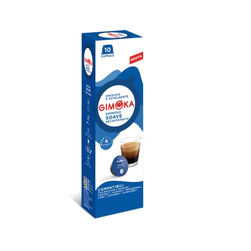 Gimoka - Kompatibel Für Caffitaly - 80 Kapsel - Geschmack SOAVE KOFFEINFREI - Intensität 4 - Made In Italy - 8 Packungen Zu 10 Kapseln von Gimoka