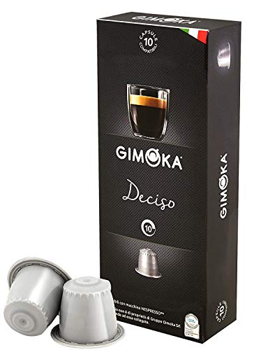 Gimoka Coffee 100 Nespresso Kompatible Espresso Kapseln (DECISO) von Gimoka