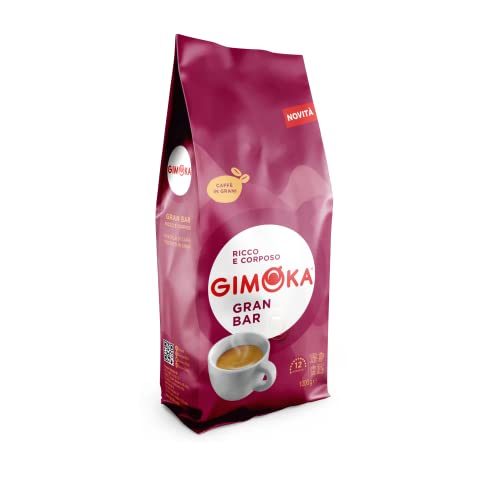 Gimoka – Kaffeebohnen – 1 kg – Gran Bar Mischung – Intensität 12 – hergestellt in Italien – 1kg Packung von Gimoka