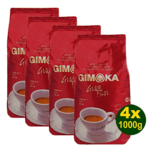 Gimoka Gran Bar Kaffee Ganze Bohnen 4x 1000g - Typisch italienisch! von Gimoka