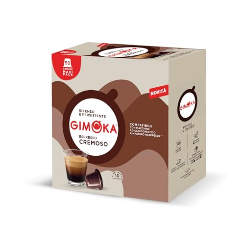 Gimoka Kaffeekapseln Espresso Cremoso, Intensität 10/13-50 Kapsel aus Plastik - Kompatibel mit Nespresso* Haushalts-Espressomaschinen - Hergestellt in Italien Gimoka Kaffeekapseln Espresso Cremoso, Intensität 10/13-50 Kapsel aus Plastik - Kompatibel mit Nespresso* Haushalts-Espressomaschinen - Hergestellt in Italien von Gimoka