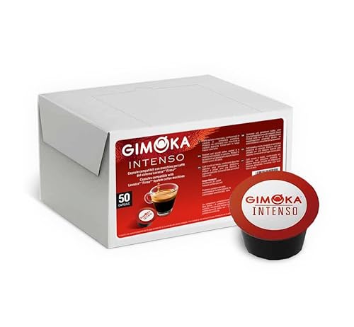 Gimoka Kaffeekapseln Intenso, Intensität 12, 50 Kapseln - Kompatibel mit Kaffeemaschinen der Marke Lavazza®* Firma®*, Hergestellt in Italien von Gimoka