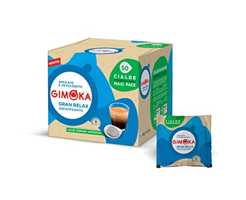 Gimoka Kompostierbare Kaffeepads, Gran Relax Entkoffeinierte Kaffeemischung, Intensität 8-50 Pads - Kompatibel mit ESE System Papier Pads 44 mm Gimoka Kompostierbare Kaffeepads, Gran Relax Entkoffeinierte Kaffeemischung, Intensität 8-50 Pads - Kompatibel mit ESE System Papier Pads 44 mm von Gimoka