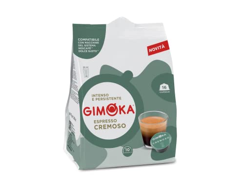 Gimoka - Kompatibel Für Nescafè - Dolce Gusto - 64 Kapsel - Geschmack CREMOSO - Intensität 10 - Made In Italy - 4 Packungen Zu 16 Kapseln Gimoka - Kompatibel Für Nescafè - Dolce Gusto - 64 Kapsel - Geschmack CREMOSO - Intensität 10 - Made In Italy - 4 Packungen Zu 16 Kapseln von Gimoka