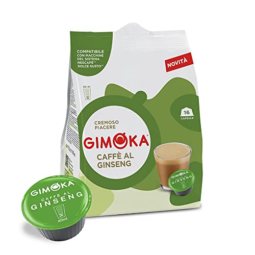 Gimoka - Kompatibel Für Nescafè - Dolce Gusto - 64 Kapsel - Geschmack GINSENG-KAFFEE - Made In Italy - 4 Packungen Zu 16 Kapseln von Gimoka